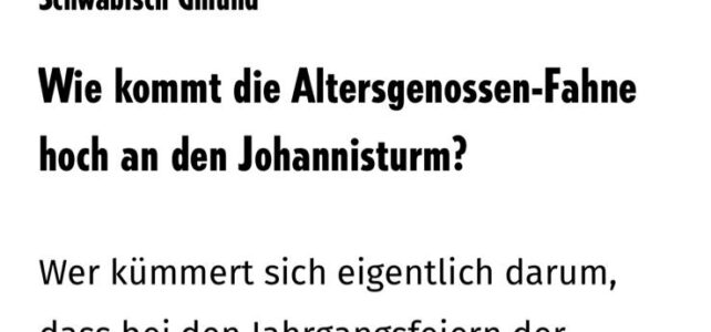 Remszeitung berichtet über Fahnenmeister Tobias Vogt